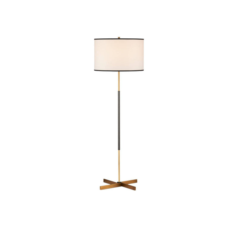 Currey and Company - 8000-0149 - One Light Floor Lamp - Willoughby Floor Lamp - Brass/Oil Rubbed Bronze