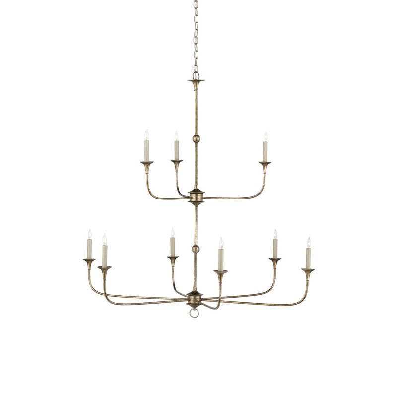 Currey and Company - 9000-1129 - Nine Light Chandelier - Nottaway Collection - Pyrite Bronze