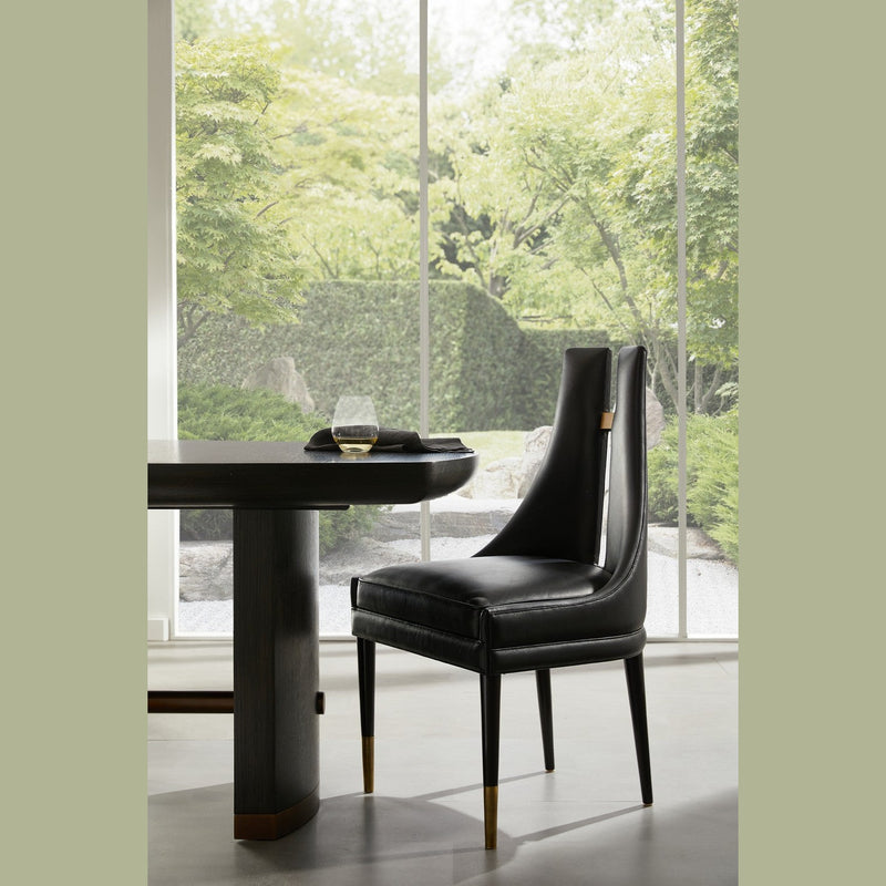 Arteriors - FRI16 - Dining Chair - Crowley - Black/Ebony/Antique Brass