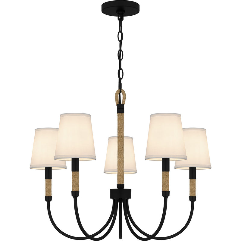 Quoizel - BYL5025MBK - Five Light Chandelier - Bayside - Matte Black