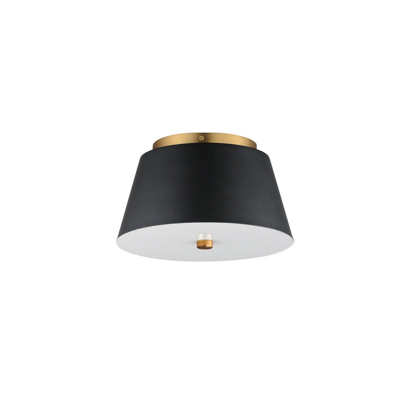 Maxim - 10710WTBKNAB - LED Flush Mount - Miles - Black / Natural Aged Brass