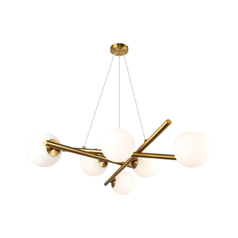 Artcraft - AC11976BR - Six Light Chandelier - Modena - Plated Brushed Brass