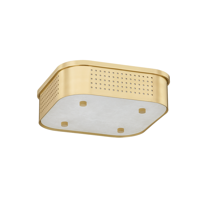 Hudson Valley - 4114-AGB - LED Flush Mount - Madison Square - Aged Brass