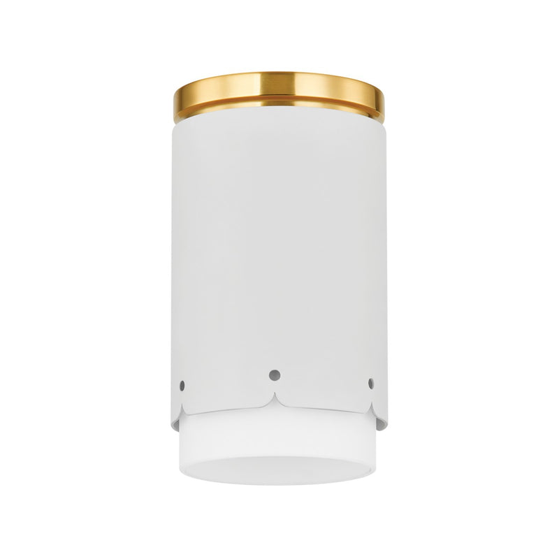 Mitzi - H870501-AGB/SWH - One Light Flush Mount - Asa - Aged Brass/Soft White