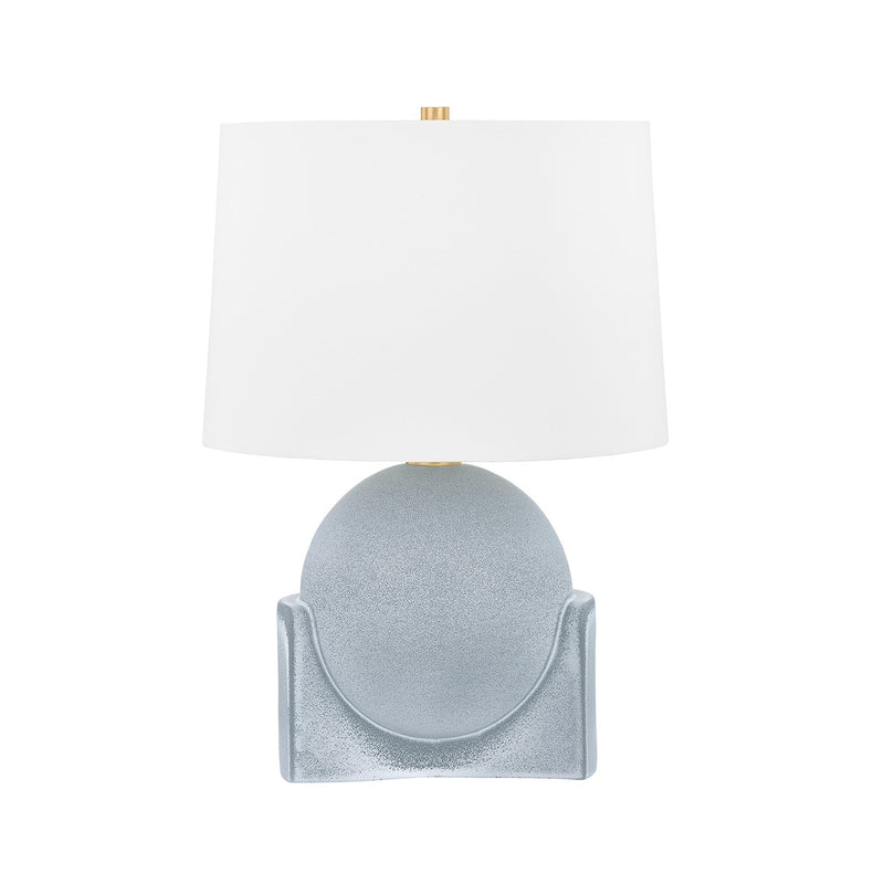 Hudson Valley - L4123-AGB/CRT - One Light Table Lamp - Leeston - Aged Brass/Ceramic Reactive Slate