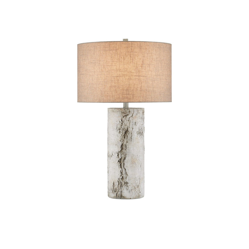 Currey and Company - 6000-0979 - One Light Table Lamp - Faux Birch Collection - Birch White / Gray