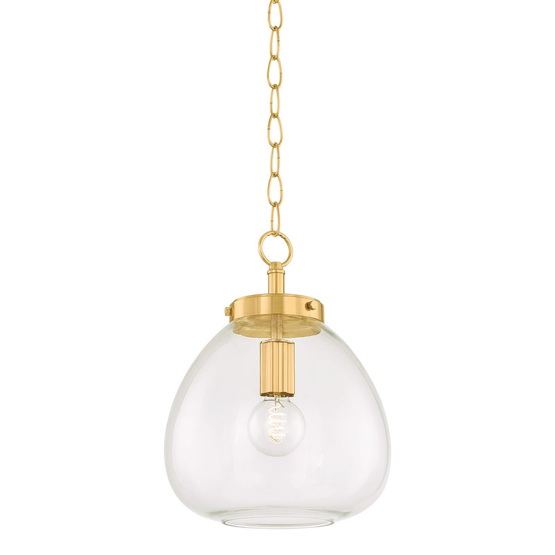 Mitzi - H997701S-AGB - One Light Pendant - Della - Aged Brass