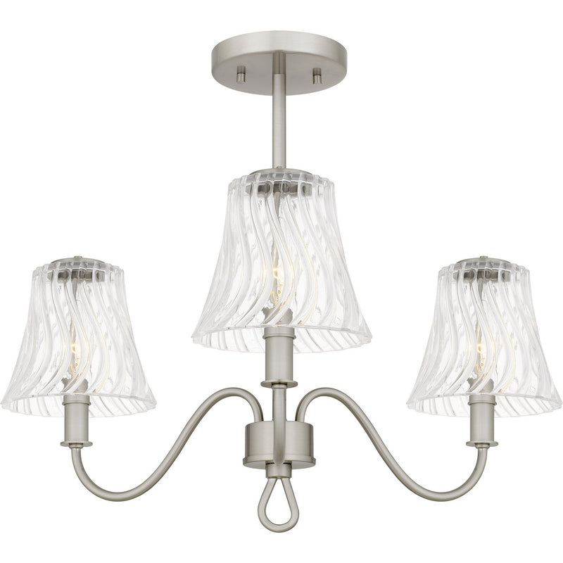 Quoizel - MCK1722BN - Three Light Semi-Flush Mount - McKinney - Brushed Nickel