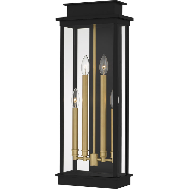 Quoizel - NOE8410MBK - Four Light Outdoor Wall Lantern - Noelle - Matte Black