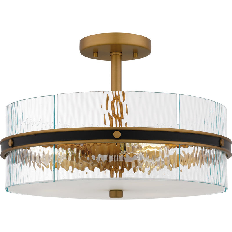 Quoizel - REA1716MBK - Three Light Semi-Flush Mount - Reagan - Matte Black