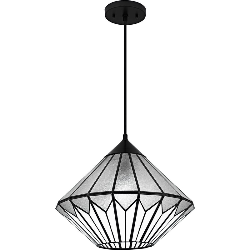 Quoizel - TF6813MBK - One Light Pendant - Tiffany - Matte Black