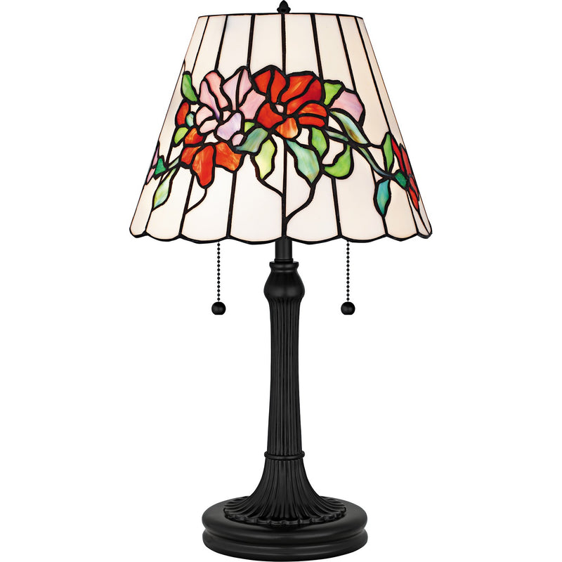 Quoizel - TF6817MBK - Two Light Table Lamp - Tiffany - Matte Black