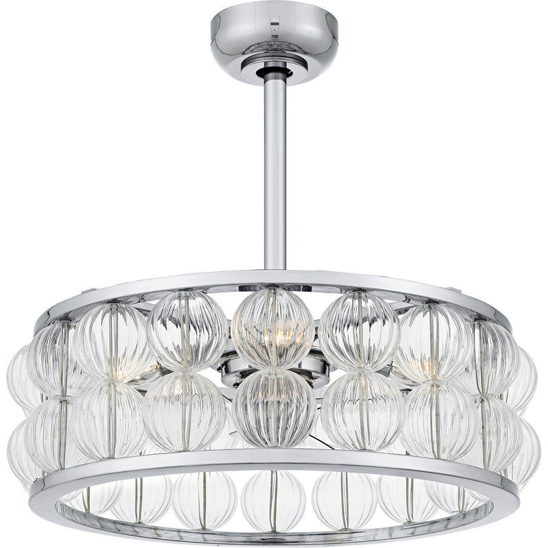 Quoizel - TRK3123C - Four Light Fan Light - Terrarock - Polished Chrome