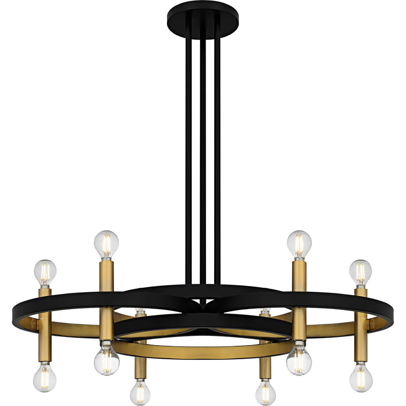 Quoizel - WID5030MBK - 12 Light Chandelier - Winsland - Matte Black