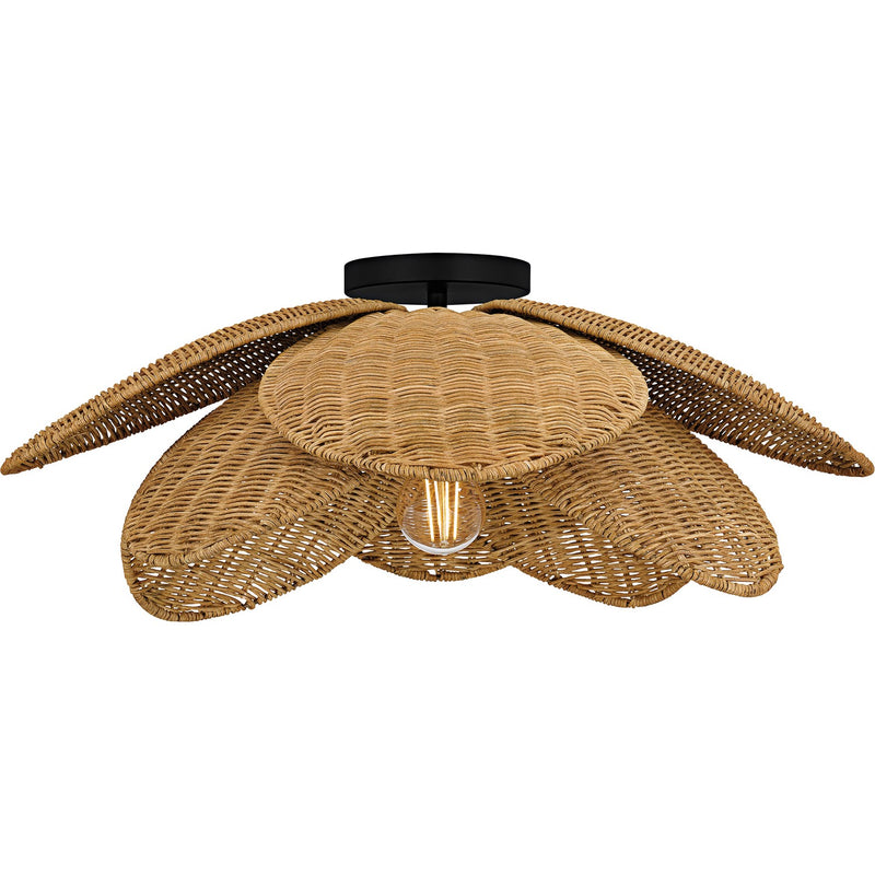 Quoizel - WLL1722MBK - One Light Semi-Flush Mount - Willa - Matte Black