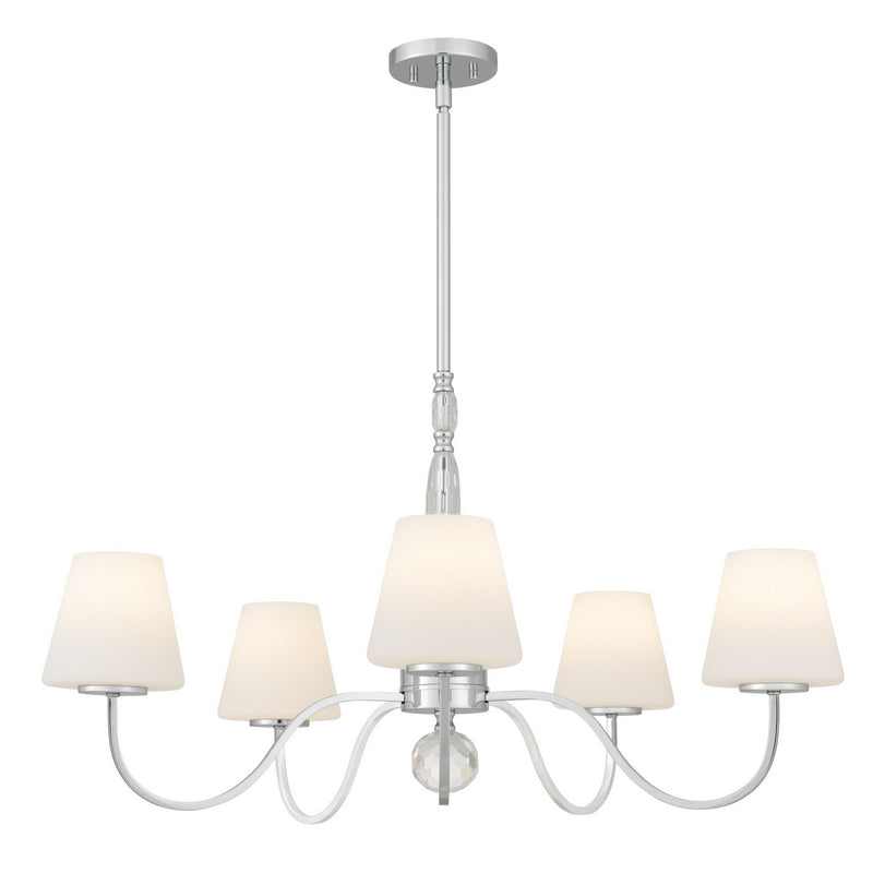 Quoizel - STON5035C - Five Light Chandelier - Stone - Polished Chrome