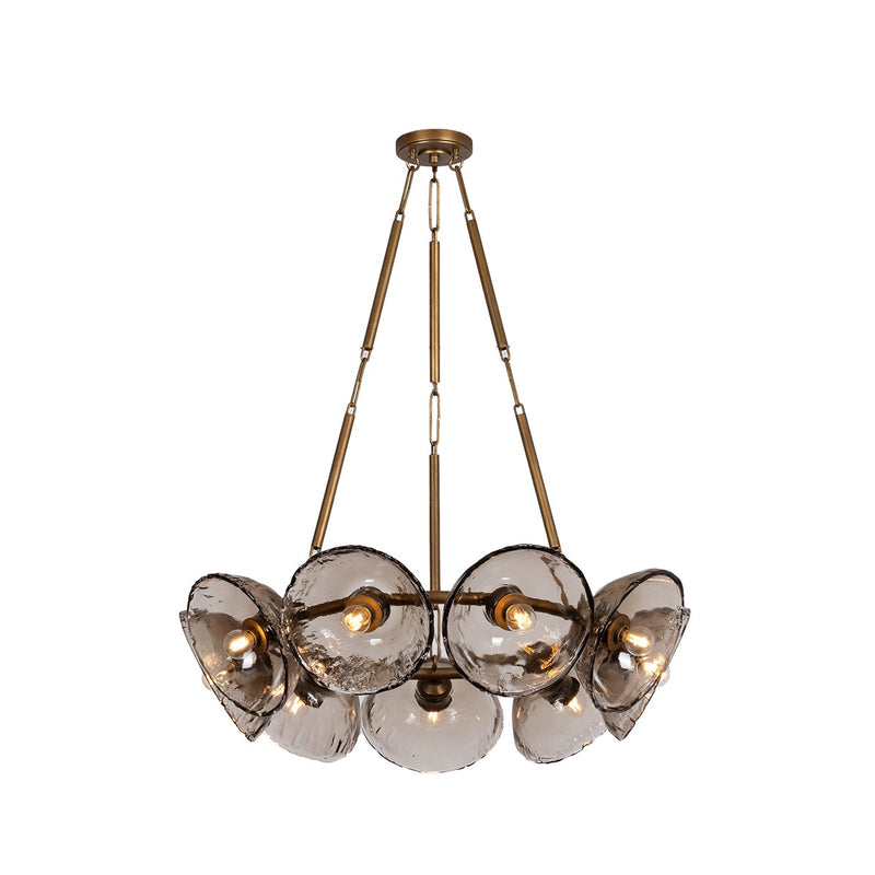 Troy Lighting - F5436-PGL - Nine Light Chandelier - Diego - Patina Gold Leaf
