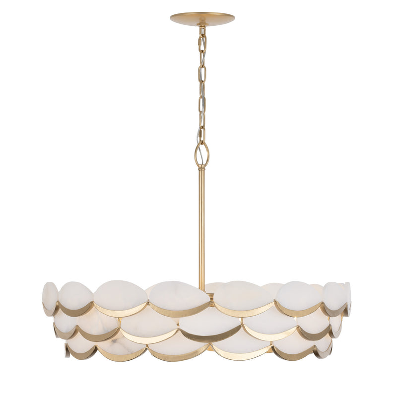 Varaluz - 561C08FG - Eight Light Pendant - High Tide - French Gold