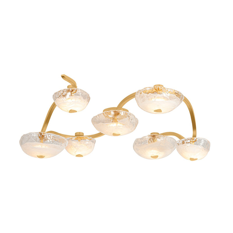 Corbett Lighting - 586-45-VGL - LED Semi Flush Mount - Kune - Vintage Gold Leaf