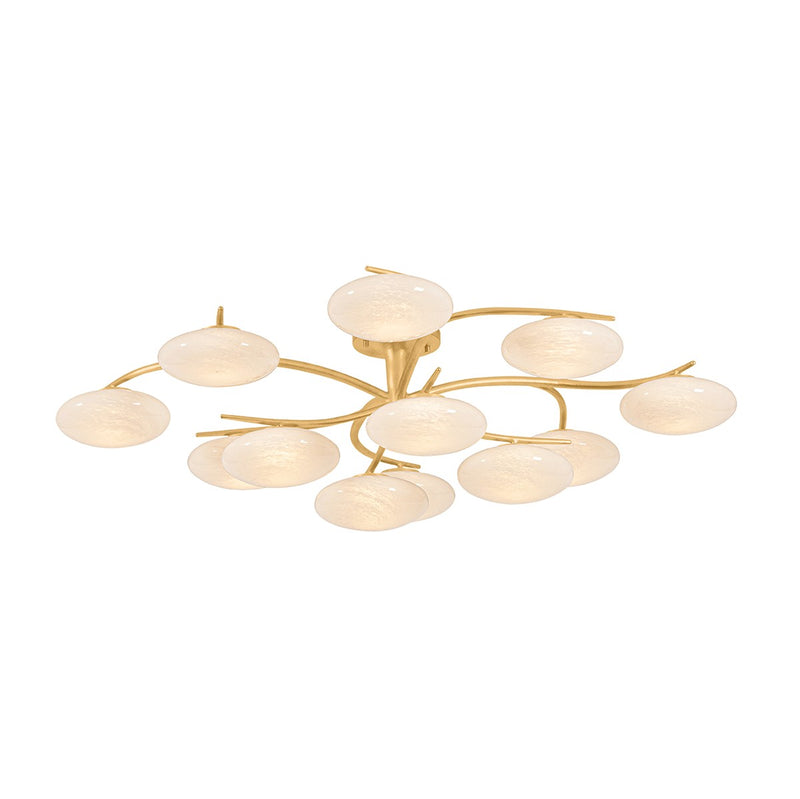 Hudson Valley - 5013-VGL - LED Semi Flush Mount - Bayberry - Vintage Gold Leaf