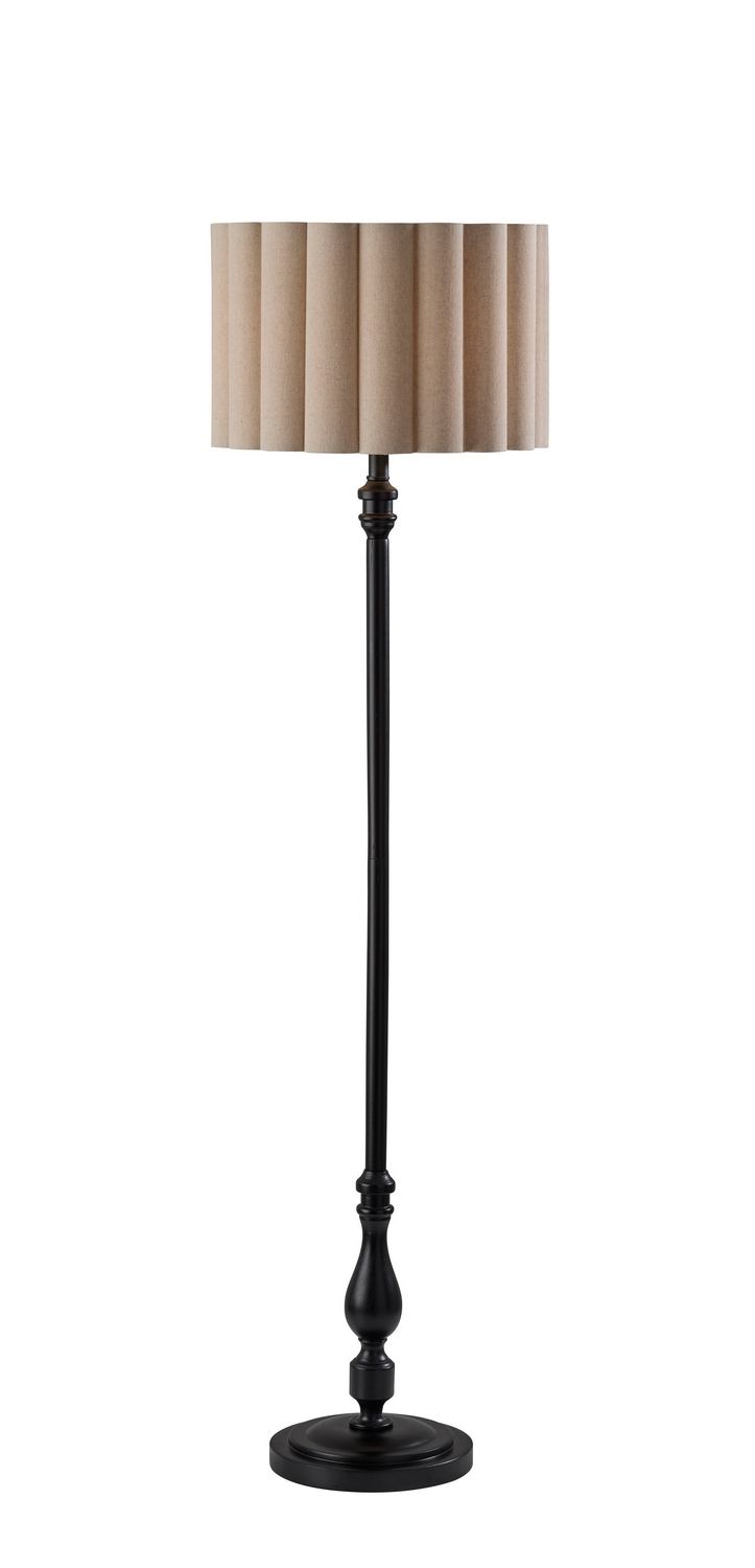 Adesso Home - 3274-01 - Floor Lamp - Claret - Black Wood