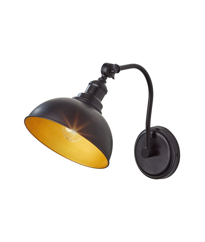 Adesso Home - 3752-01 - Wall Lamp - Wallace - Black/Gold