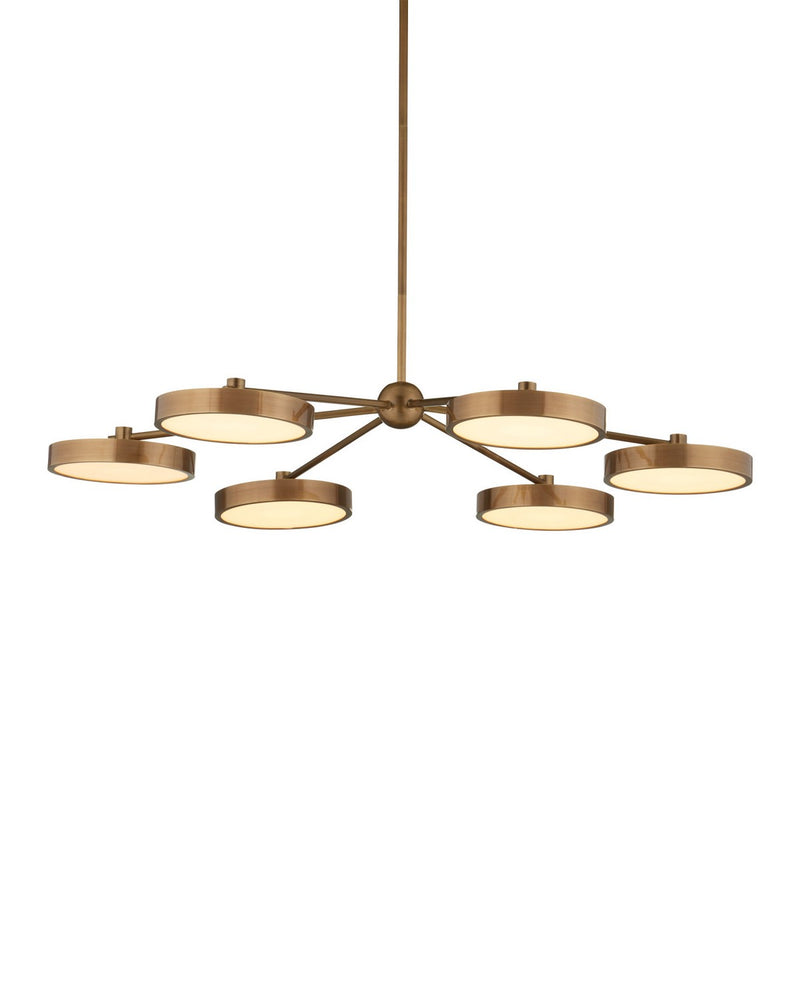 Currey and Company - 9000-1476 - LED Chandelier - Merrick - Polished Antique Brass / White