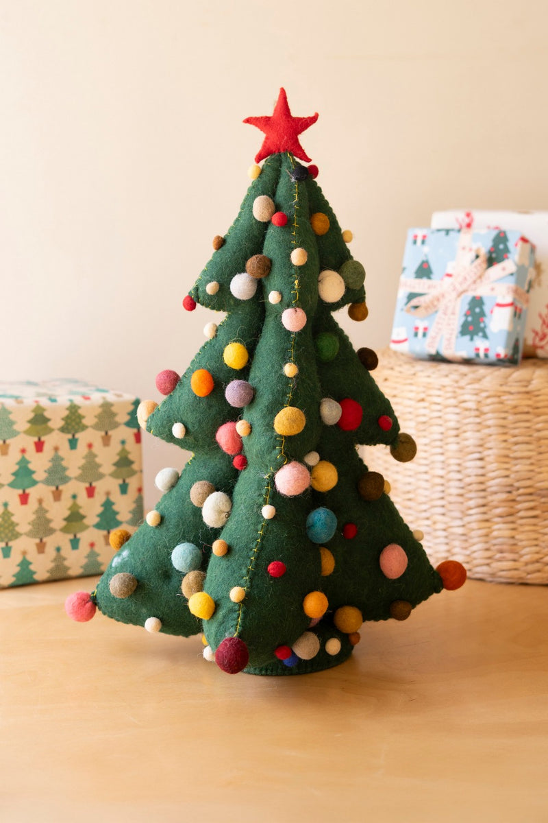 Kalalou - NKF1081 - Felt Christmas Tree - Green