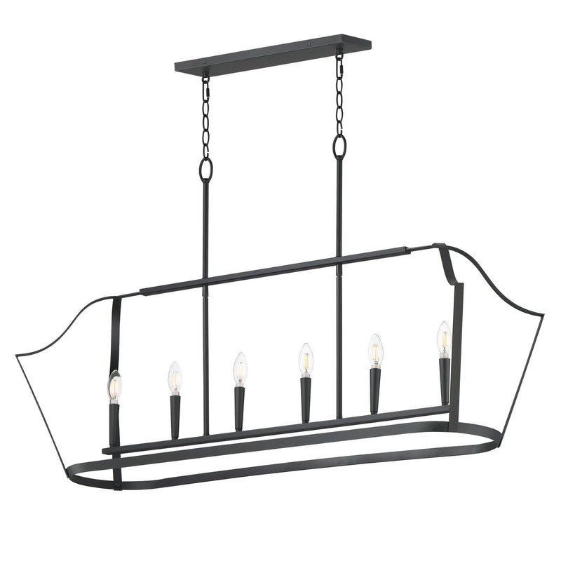 Maxim - 10427BK - Six Light Linear Pendant - Arden - Black