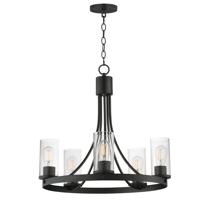 Maxim - 10465CDBK - Five Light Chandelier - Livingston - Black