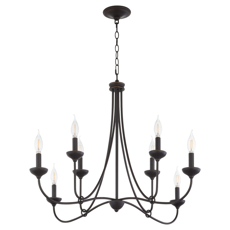 Quorum - 655-8-36 - Eight Light Chandelier - Livingston - Bronze