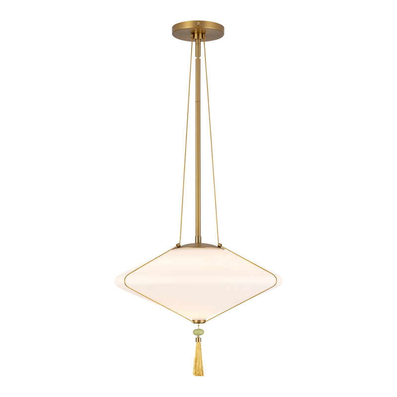 Alora - PD481015BGOP - One Light Pendant - Reeve - Brushed Gold/Opal Glass