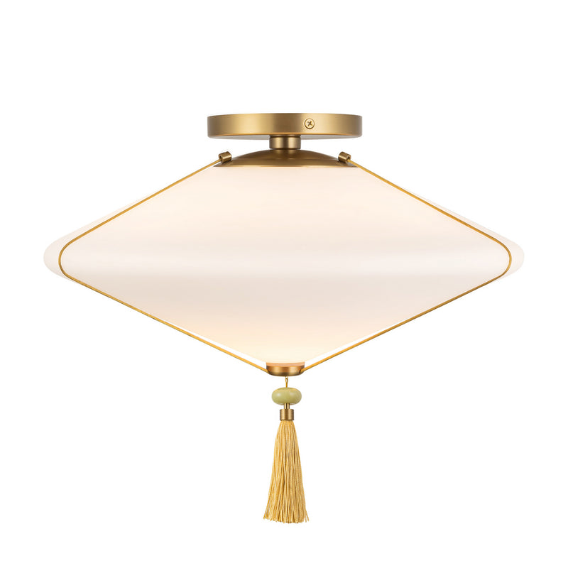 Alora - SF481015BGOP - One Light Flush Mount - Reeve - Brushed Gold/Opal Glass
