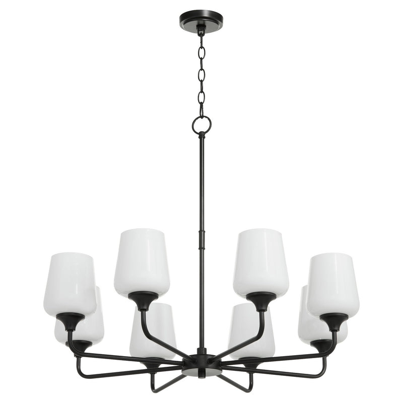 Quorum - 6313-8-259 - Eight Light Chandelier - Raymond - Matte Black