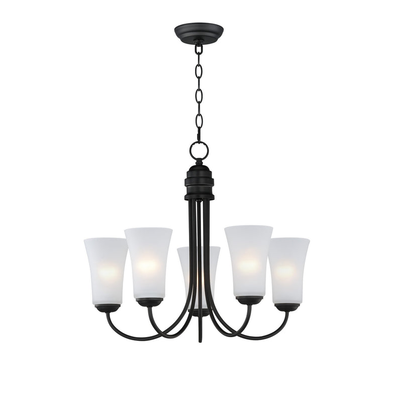 Maxim - 10045FTBK - Five Light Chandelier - Logan - Black