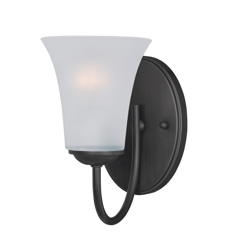 Maxim - 10051FTBK - One Light Wall Sconce - Logan - Black