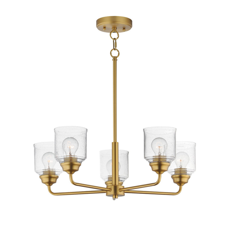 Maxim - 12266CDNAB - Five Light Chandelier - Acadia - Natural Aged Brass
