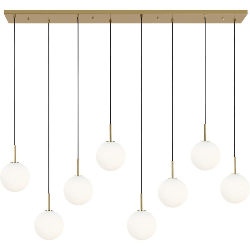 Visual Comfort Studio - SCRJLS207EBSOEG - Eight Light Linear Chandelier - Sorelle - Estate Brass
