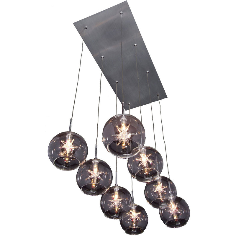 ET2 - E20107-24 - Eight Light Pendant - Starburst - Polished Chrome