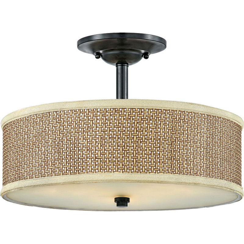 Quoizel - ZE1717K - Three Light Semi-Flush Mount - Zen - Mystic Black