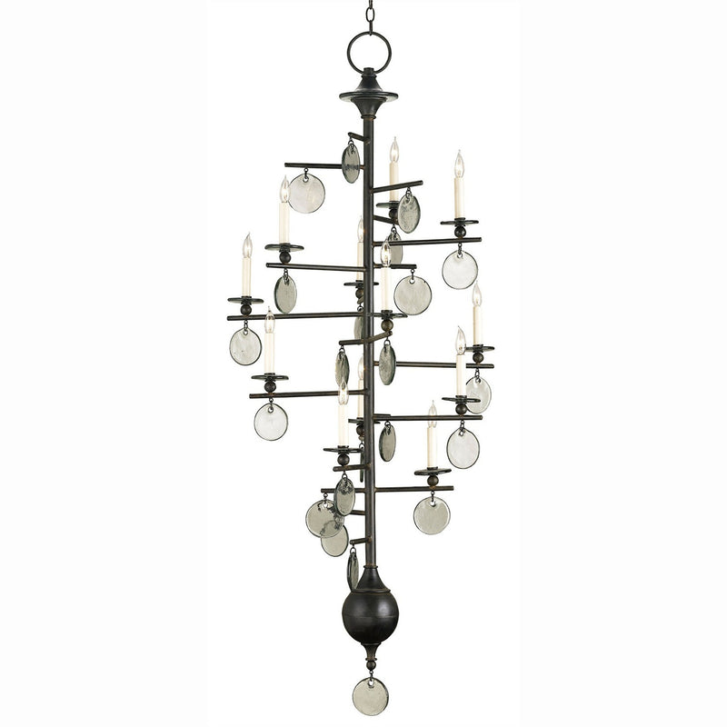 Currey and Company - 9125 - 12 Light Chandelier - Sethos Collection - Old Iron
