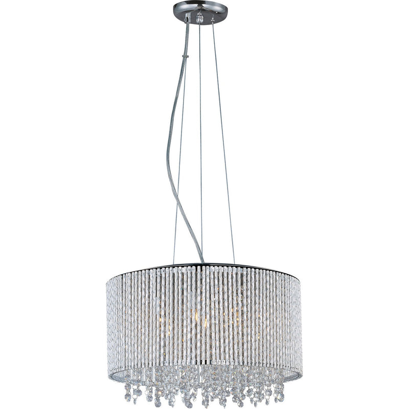 ET2 - E23135-10PC - Seven Light Pendant - Spiral - Polished Chrome