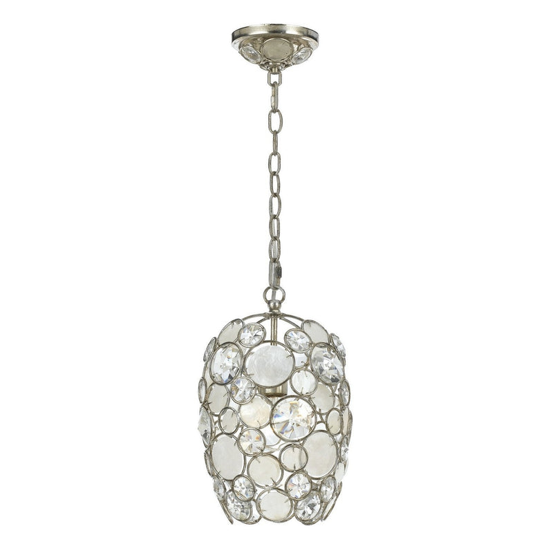 Crystorama - 523-SA - One Light Mini Chandelier - Palla - Antique Silver