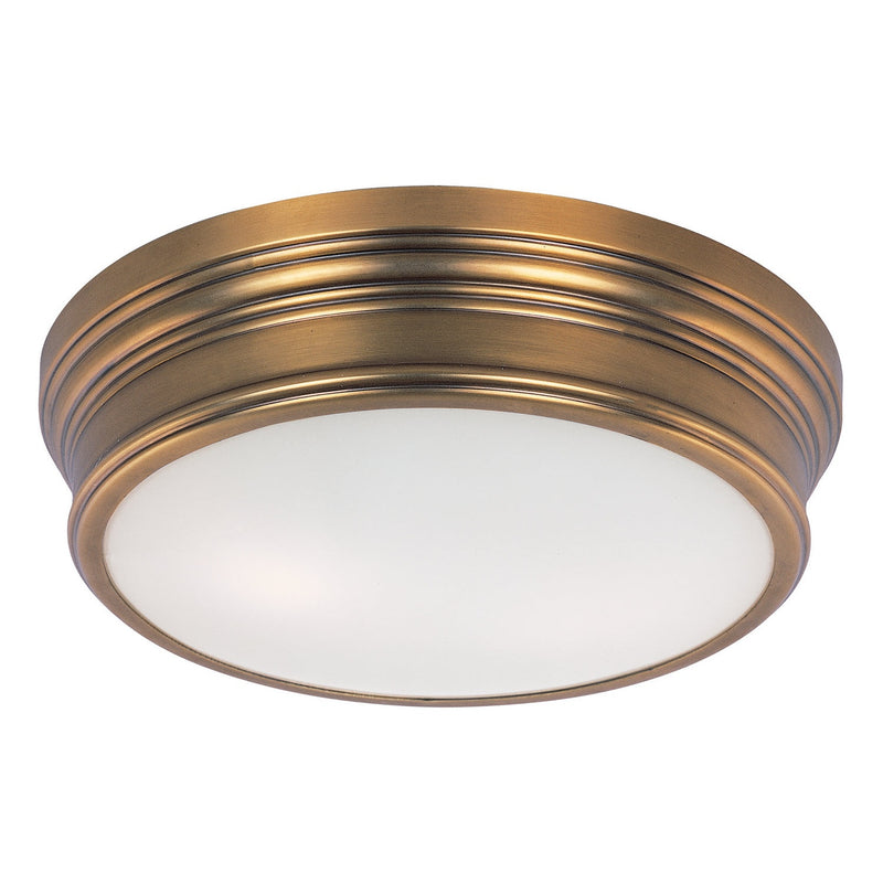 Maxim - 22370SWNAB - Two Light Flush Mount - Fairmont - Natural Aged Brass