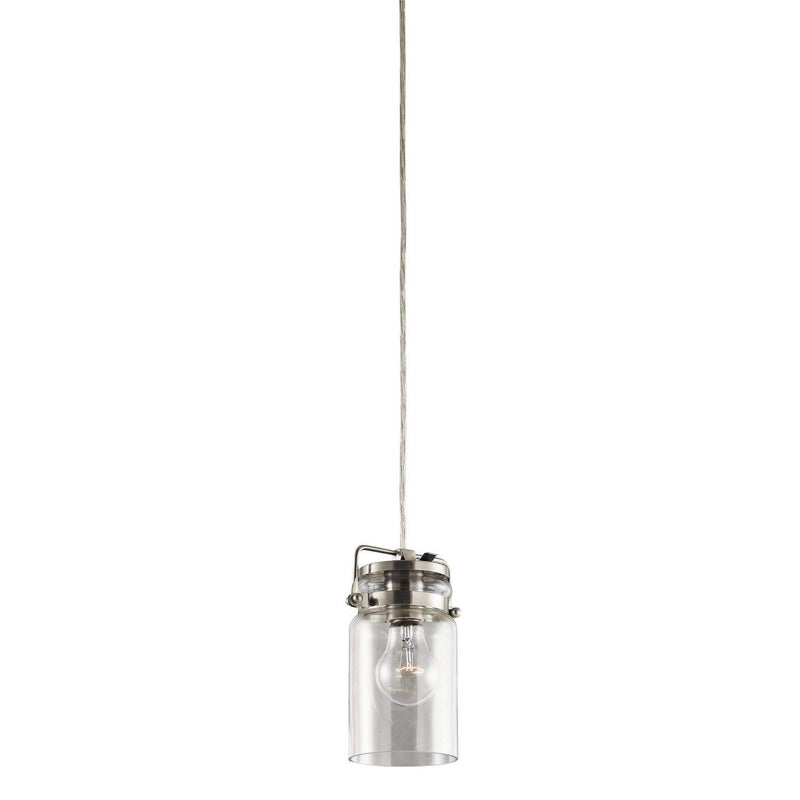 Kichler - 42878NI - One Light Mini Pendant - Brinley - Brushed Nickel