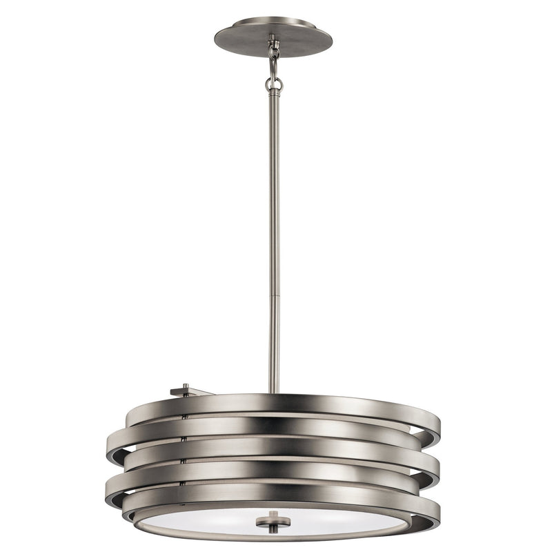 Kichler - 43301NI - Three Light Pendant - Roswell - Brushed Nickel