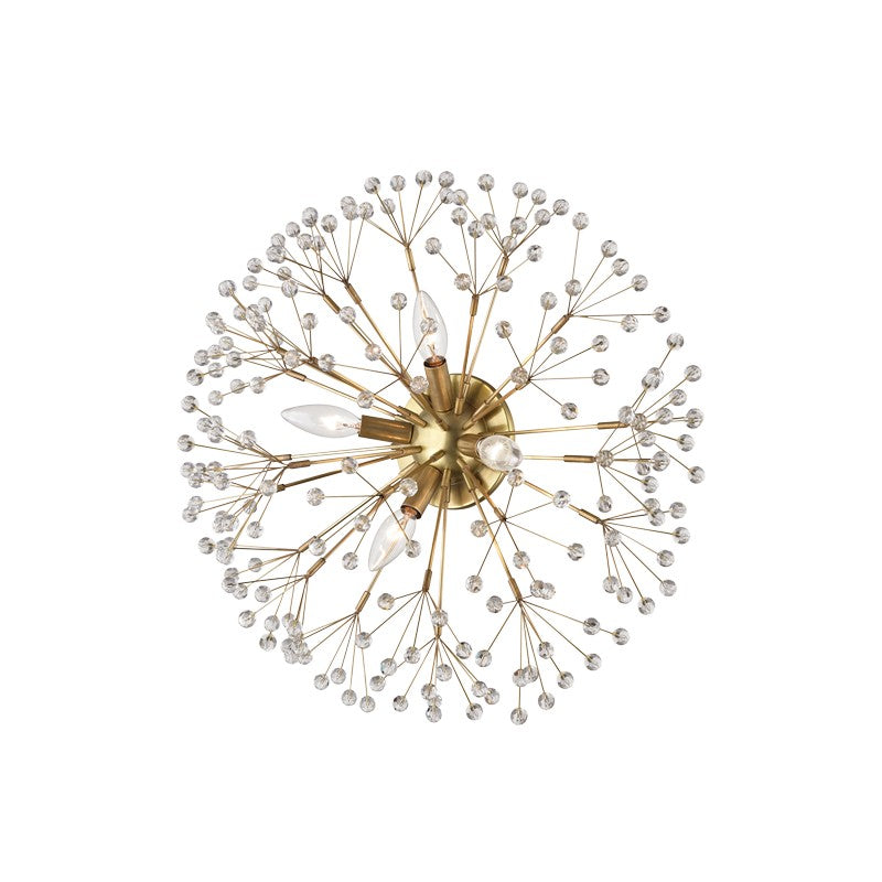Hudson Valley - 6000-AGB - Four Light Semi Flush Mount - Dunkirk - Aged Brass
