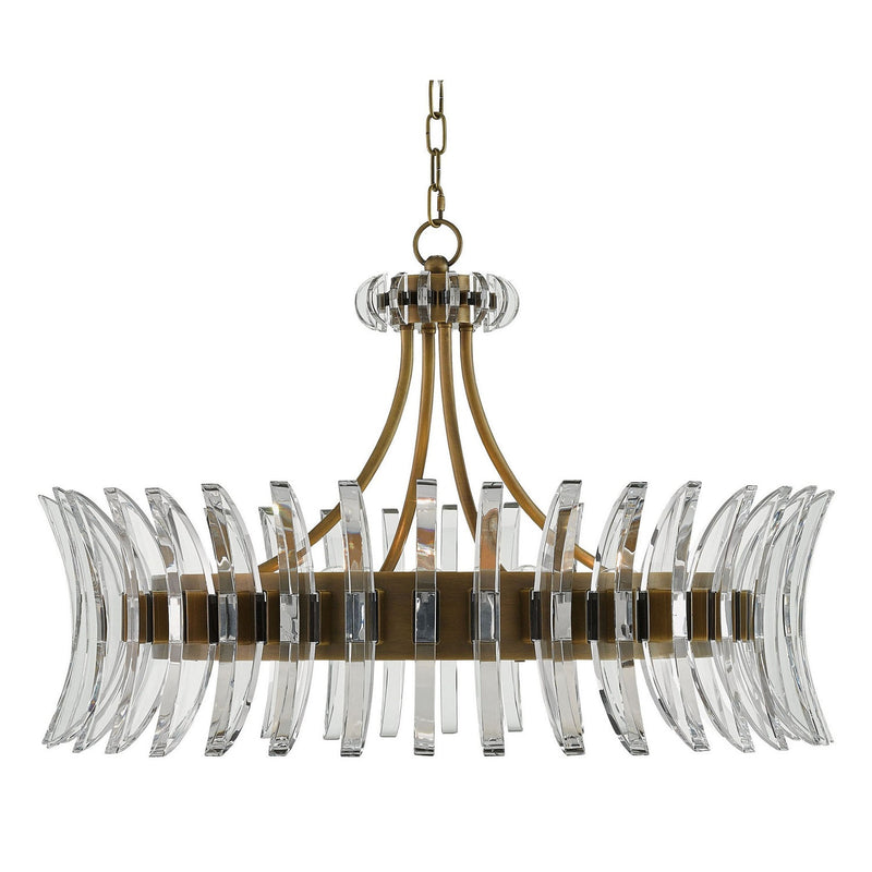 Currey and Company - 9000-0014 - Eight Light Chandelier - Coquette Collection - Antique Brass