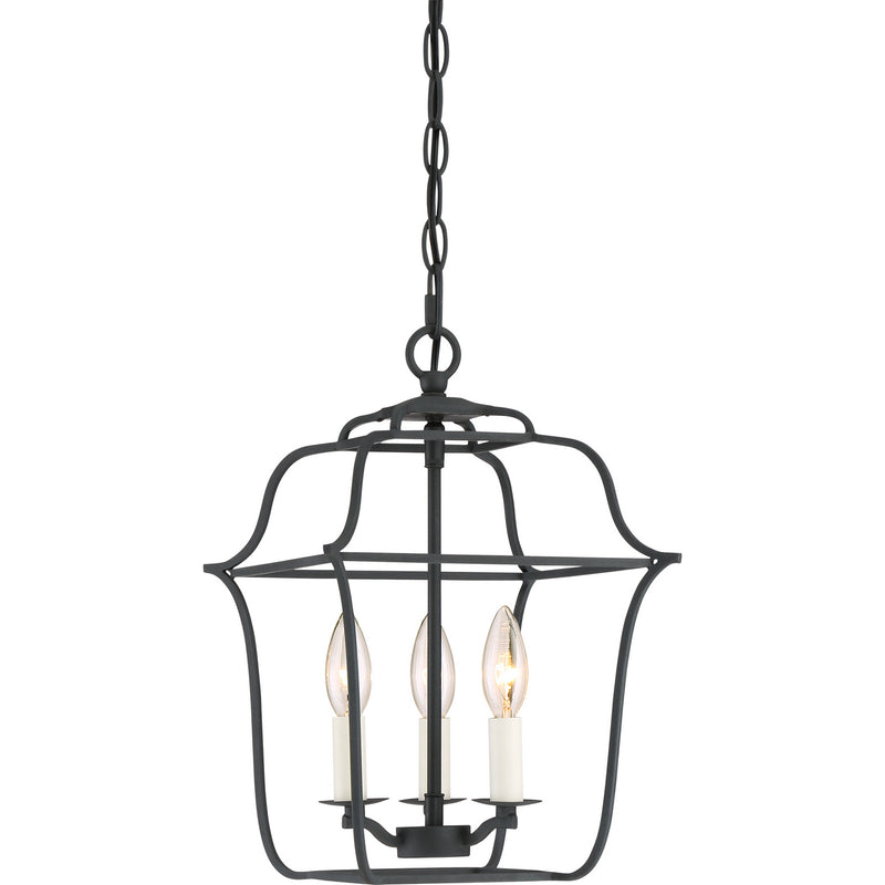 Quoizel - GLY5203BA - Three Light Foyer Pendant - Gallery - Royal Ebony