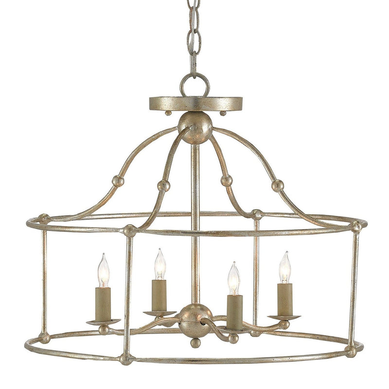 Currey and Company - 9000-0052 - Four Light Lantern - Silver Granello
